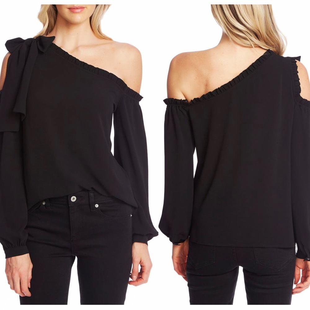 CeCe One shoulder blouse, EUC, Large